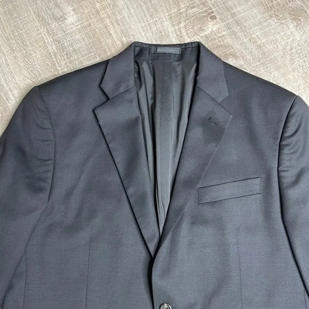 LAUREN RALPH LAUREN Black 100% Wool 2 Button Blazer Men’s Size 42R